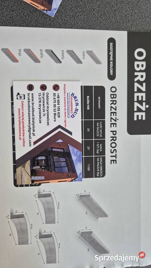 Obrzeże chodnikowe Obrzeża i palisady Dom i Ogród Hryniewicze