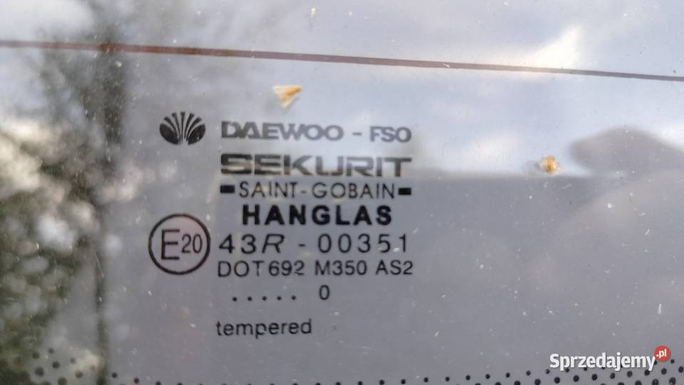 Tylna szyba oryginał Daewoo Matiz Bydgoszcz sprzedam
