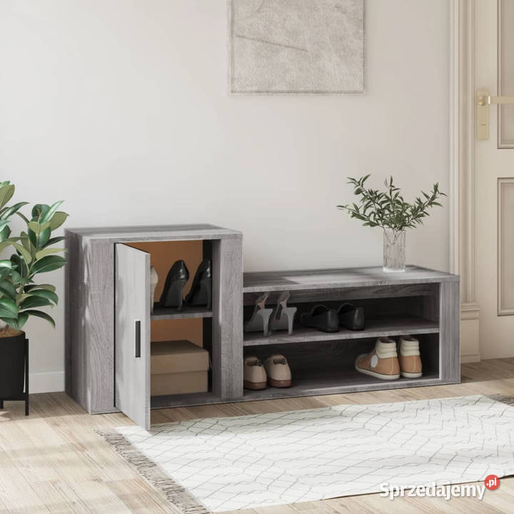 Szafka na buty szary dąb sonoma 130x35x54 Na buty