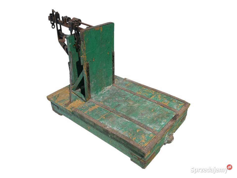 Stara drewniana waga 2 Antyki Kraków