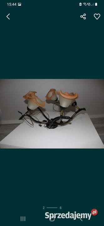 Lampa pięcioramienna odcienie pomarańczowego  małopolskie Tarnów