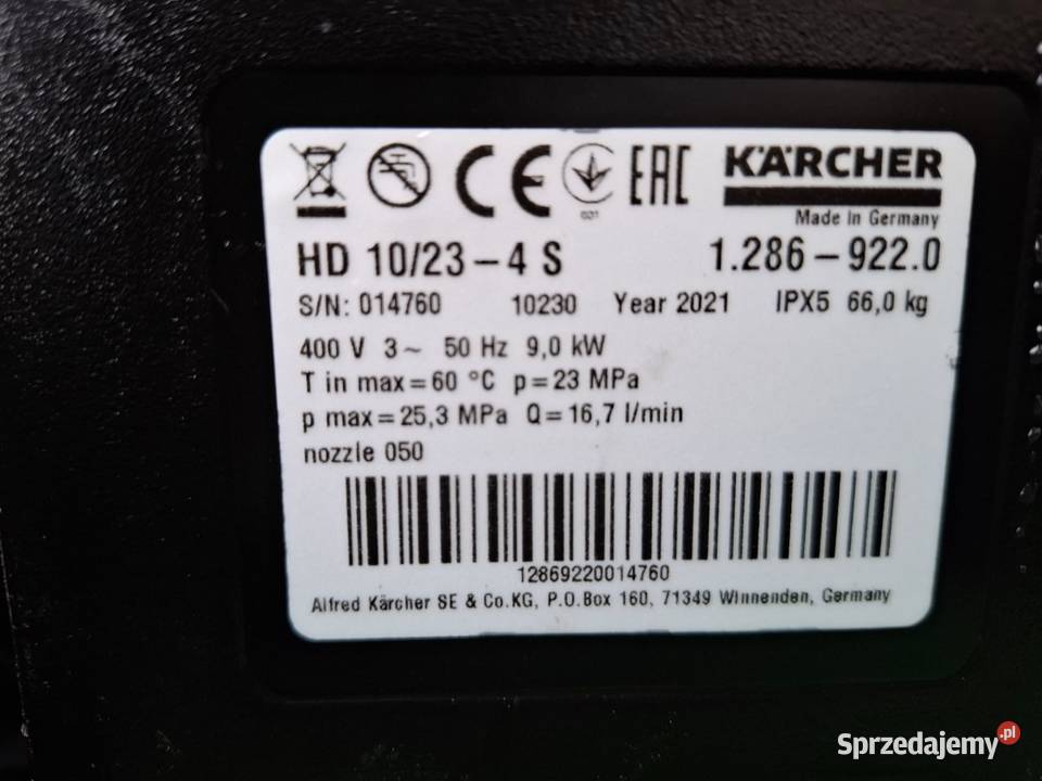 Myjka Karcher HD 10234S 2021 Gwarancja Wysyłka Radom