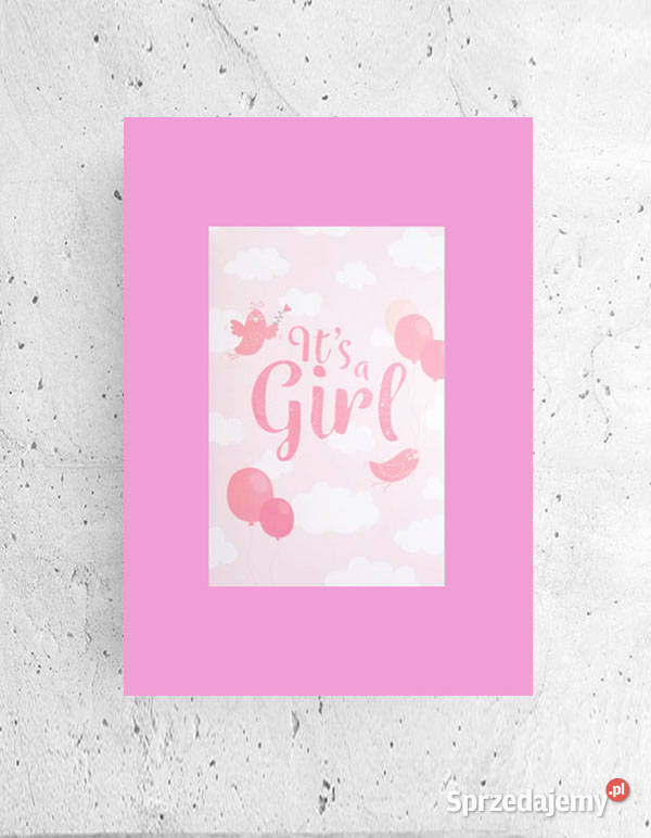 różowy plakat do pokoju dziewczynki obrazek Bydgoszcz