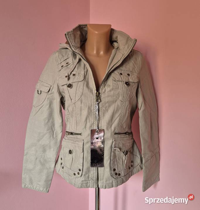 Kurtka damska przejsciowa delikatnie brokatowa Brzesko