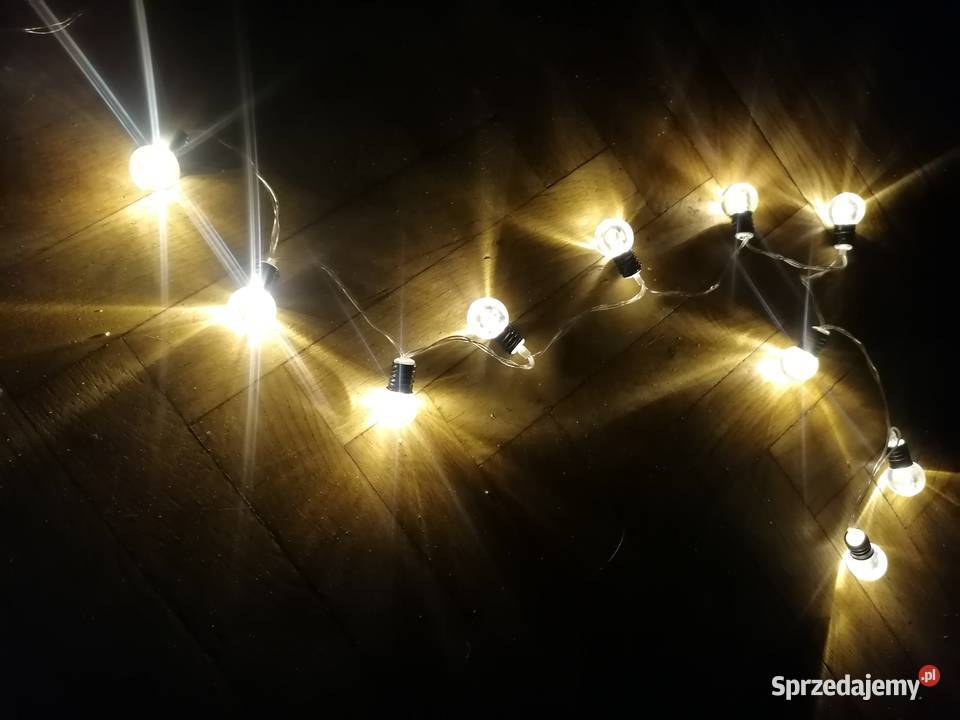 Lampki na baterie łańcuch świetlny przezroczysty Gdańsk