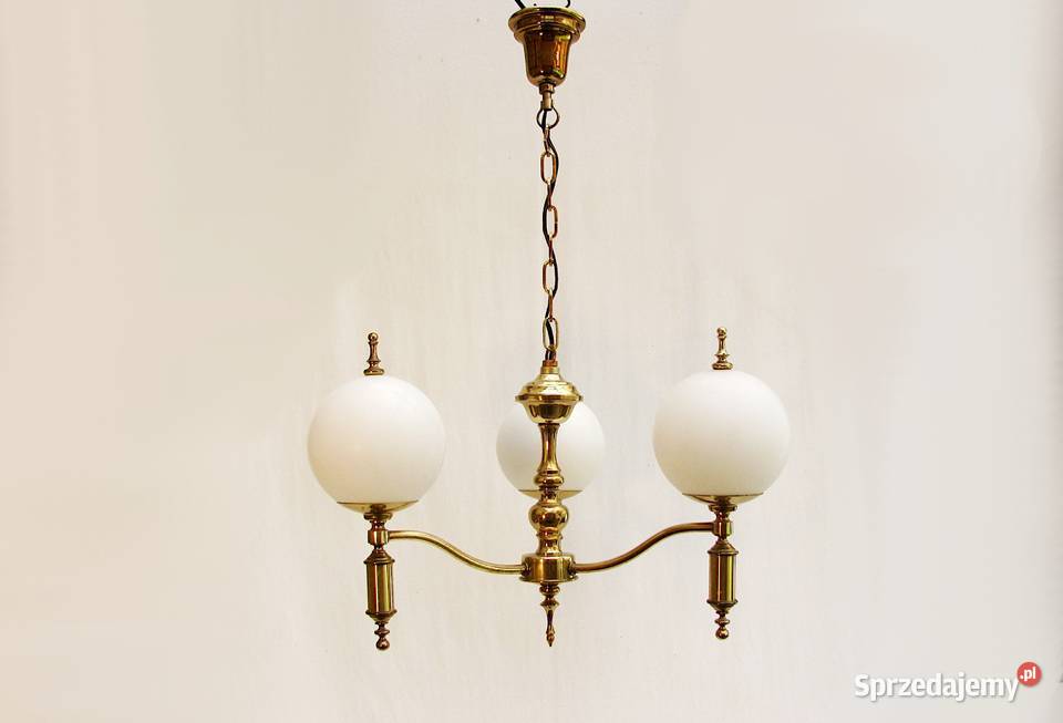 Żyrandol Lampa mosiądz Szczecinek