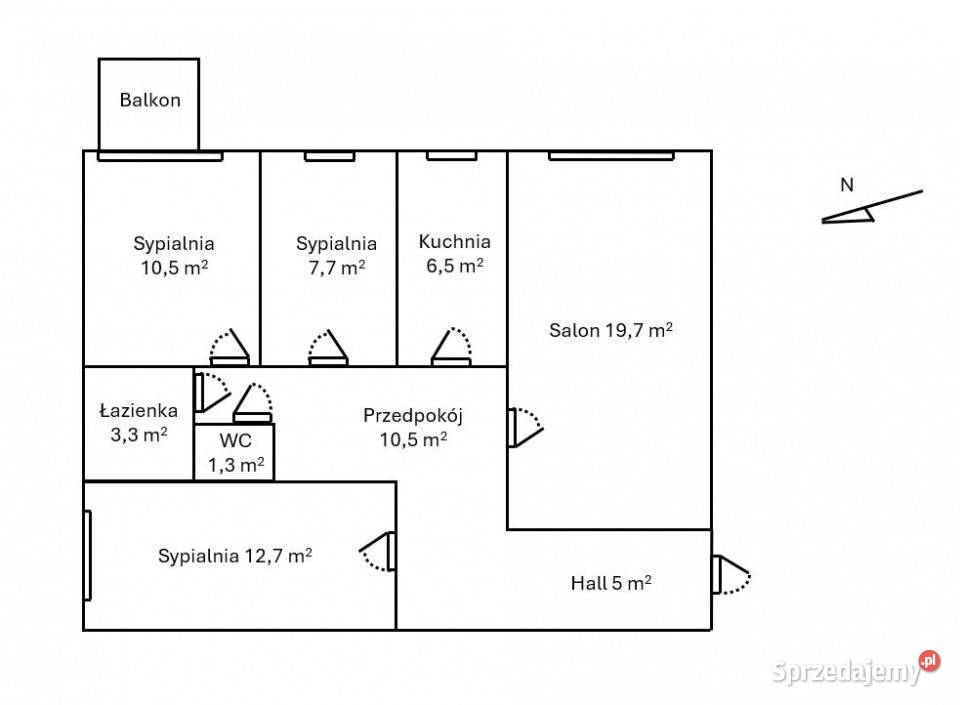 Do wynajęcia mieszkanie 4 pokojowe 77 m2 Łukowa Warszawa