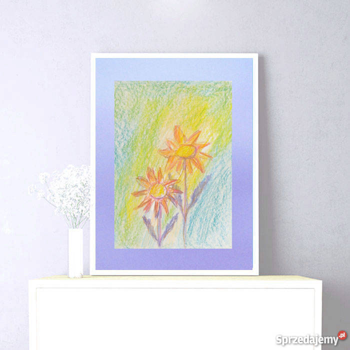 obrazek z kwiatamirysunek z kwiatamipastelowy Katowice