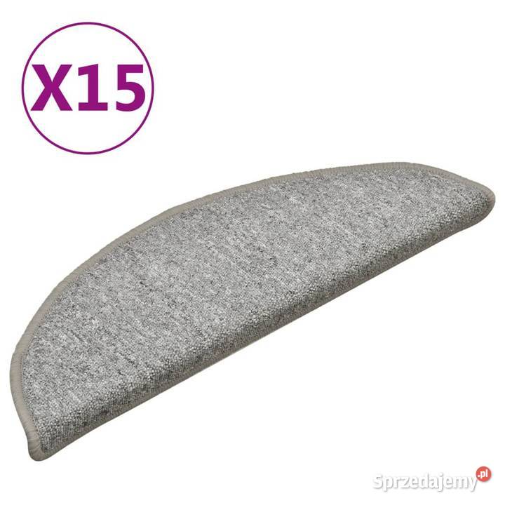 vidaXL Nakładki na schody 15 jasnoszare 56 x 17 Warszawa