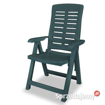 vidaXL Rozkładane krzesła ogrodowe 2 plastikowe