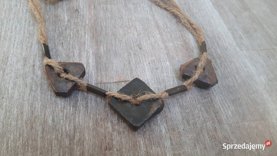 Naszyjnik ceramiczny ręcznie wykonany mazowieckie