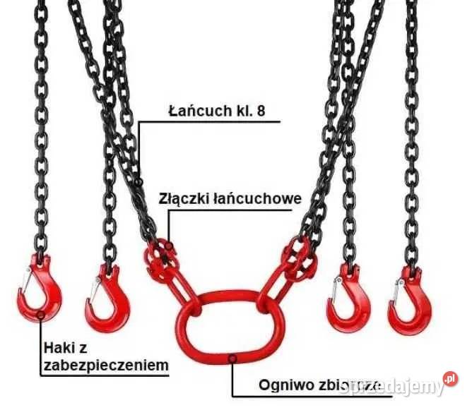 Zawiesie zawiesia łańcuchowe 4cięgnowe DŹWIGOWE śląskie Zabrze