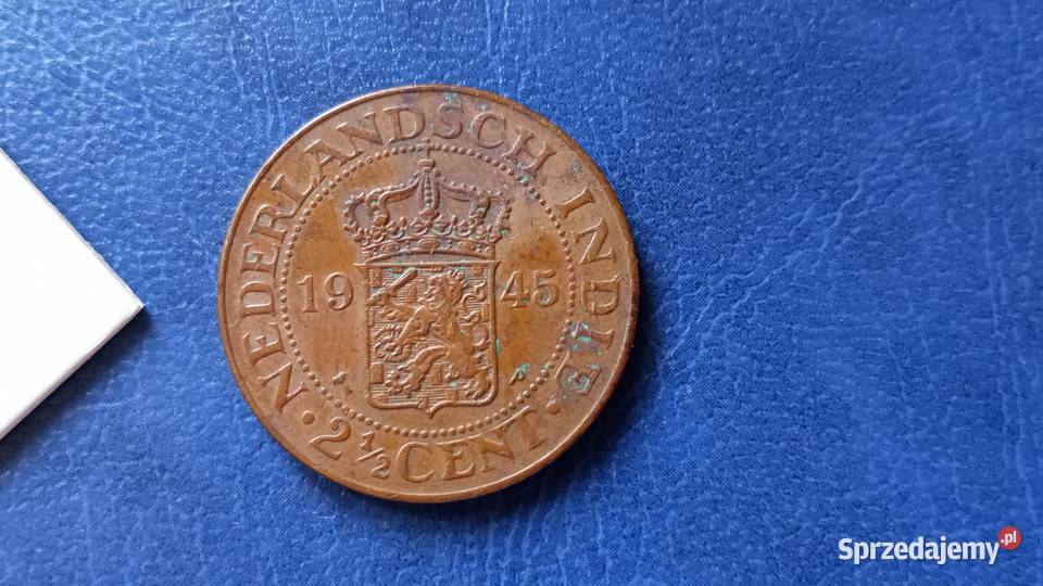 Stare monety 2 12 cent 1945 Holenderskie Indie Lesko sprzedam