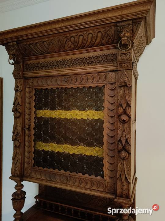 Kredens witryna eklektyczna Francja antyk 85cm Lipno