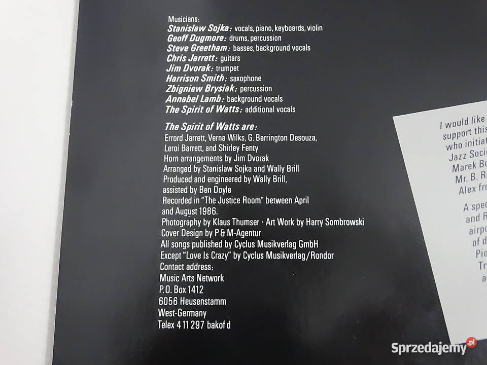 STANISŁAW SOJKA Vinyl LP RCA 1986 Stan Wydanie lubelskie Biłgoraj