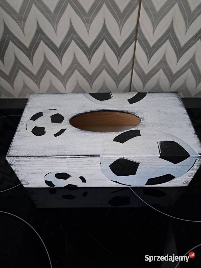 Chustecznik drewniany piłka nożna decoupage Kędzierzyn-Koźle