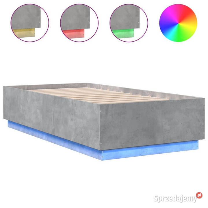 Rama łóżka z LED szarość betonu 75x190 WM3209670 mazowieckie
