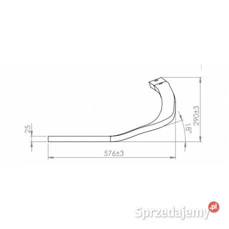 Grządziel lewaprawa typ Lemken Rubin 60x25x900 Sieradz sprzedam