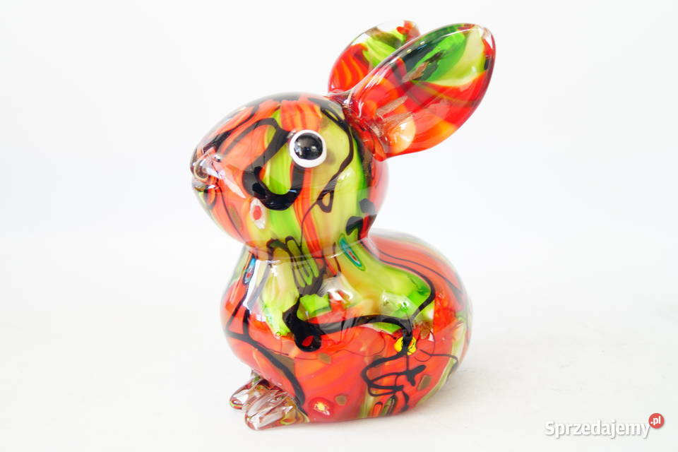 Figura szklana figura Murano style ZAJĄC Gizałki