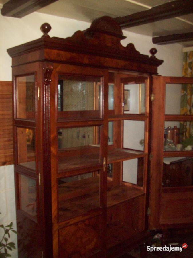 serwantka eklektyczna w orzechu dolnośląskie Jelenia Góra