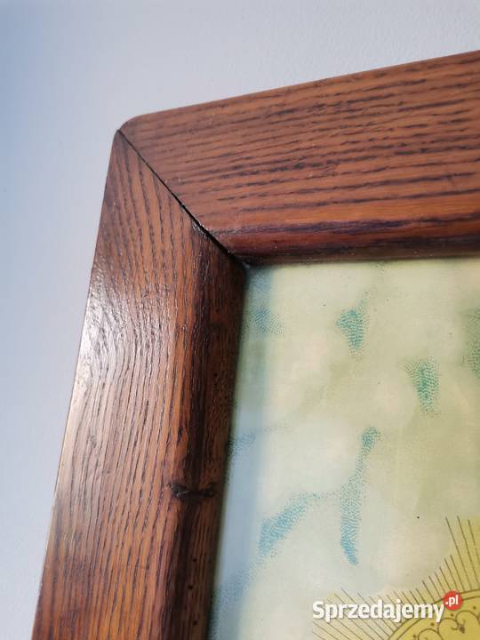 Stary duży przedwojenny obraz oleodruk Święta Katowice sprzedam