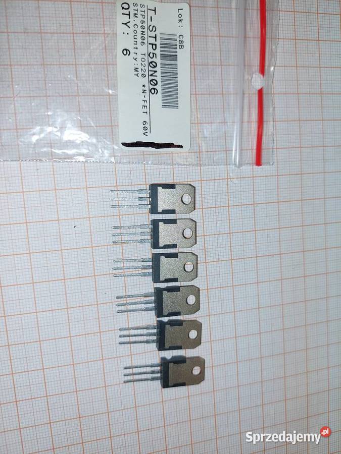 Tranzystor STP50N06 TO220 60V 6 nowe A260 Czechowice-Dziedzice