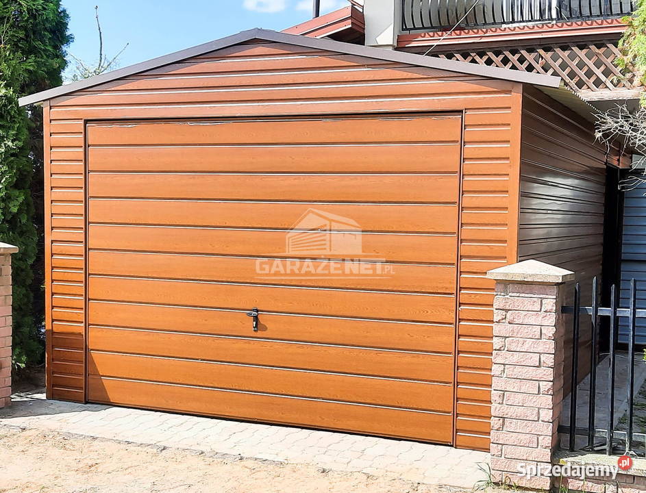 GARAŻ BLASZANY 35M X 6M DWUSPAD BRAMA UCHYLNA Domki narzędziowe Ogród Łapanów