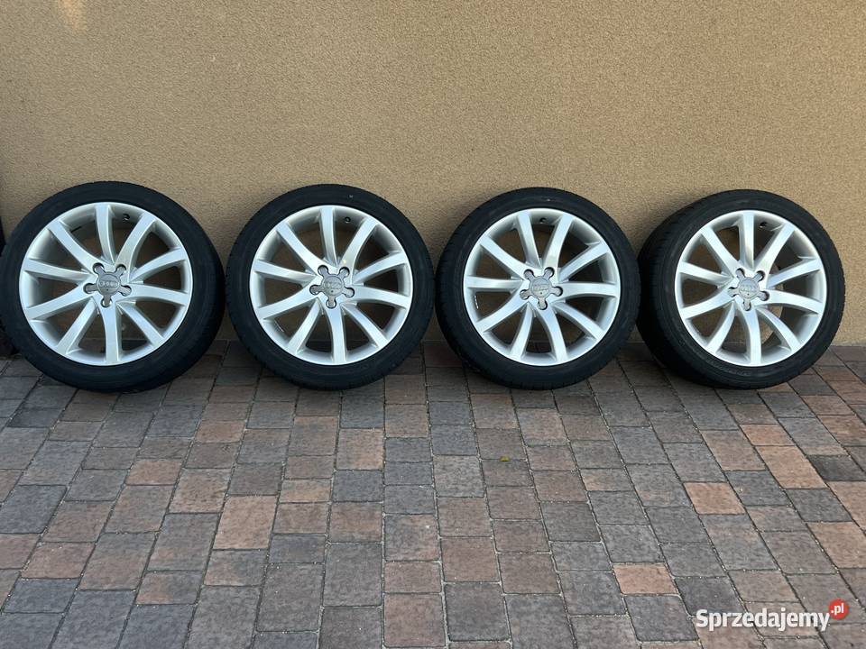 Alufelgi R18 5x112 VW Audi z oponami Dunlop SP