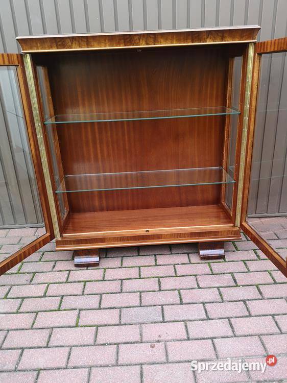 Witryna Biblioteka ARTDECO Orzech Stara Antyk Swarzędz