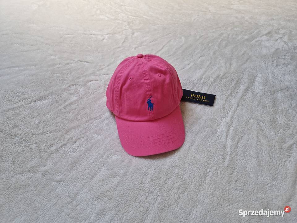 Nowa różowa damska czapka z daszkiem Ralph Nakrycia głowy Bibice