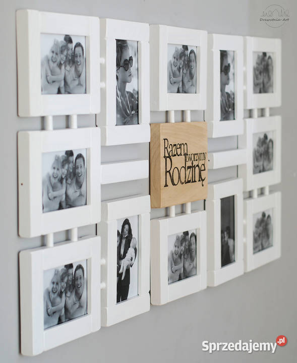 Biała galeria typografia ramka na zdjęcia do Wrocław