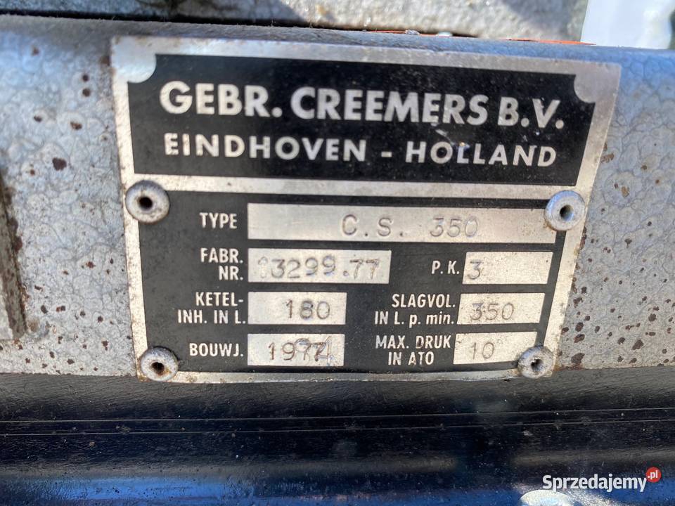 Kompresor tłokowy CREEMERS CS 350 Kalwaria Zebrzydowska