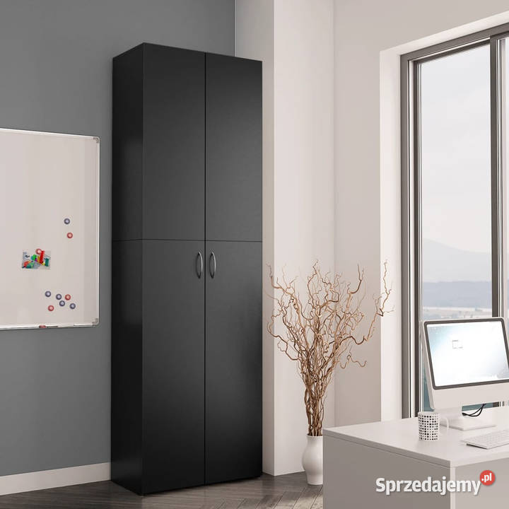 Szafa biurowa czarna 60x32x190 materiał mazowieckie Warszawa sprzedam