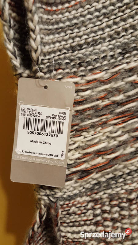Nowe ciepłe ponczo one size wypada na L i XL pomarańczowy Bydgoszcz