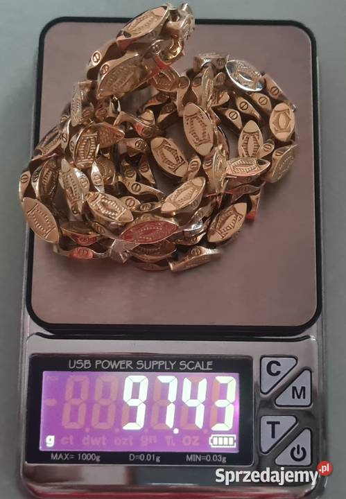 Nowy złoty łańcuszek Cartier pr585 60 Białystok