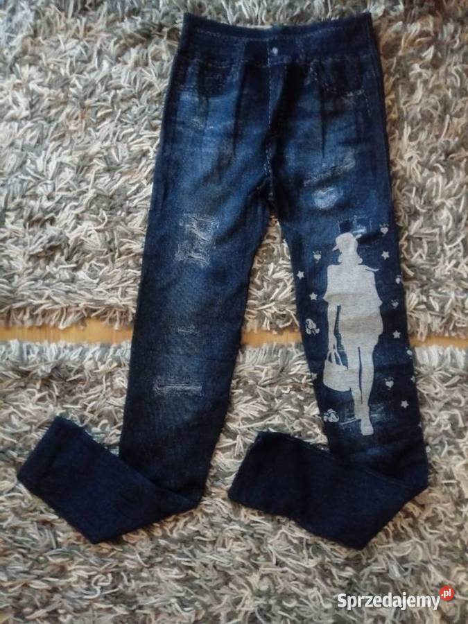 Legginsy grubsze imitacja jeansu Chrzanów