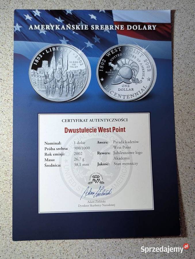 Kolekcja Srebrnych Dolarów USA 12 PROOF Piła