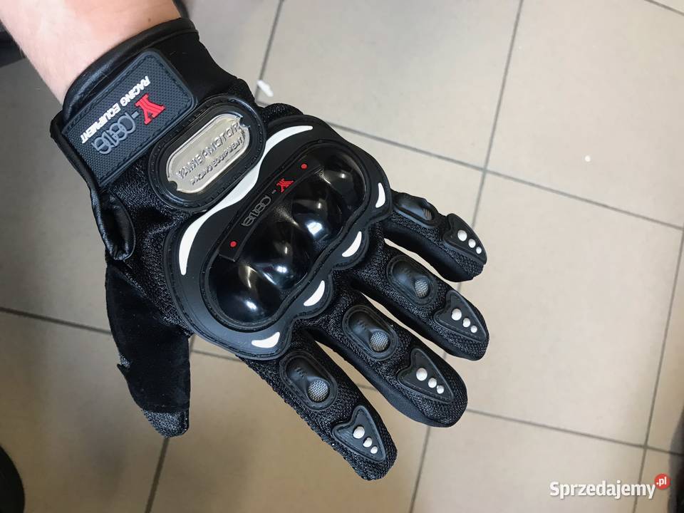 Rękawice motocyklowe L XL XXL czarne niebieskie mazowieckie Łochów