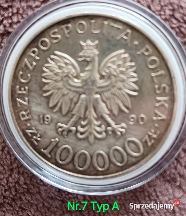 100 000 Solidarność 1990 r Typ A 7 oryginał Konin sprzedam