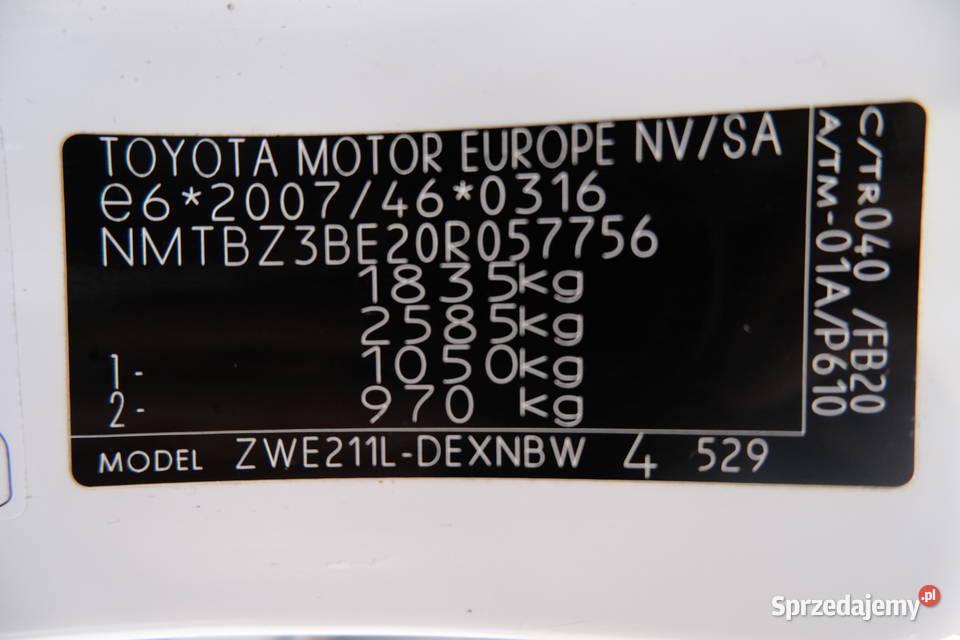 TOYOTA COROLLA 2020 179800 ccm 98 Corolla Warszawa