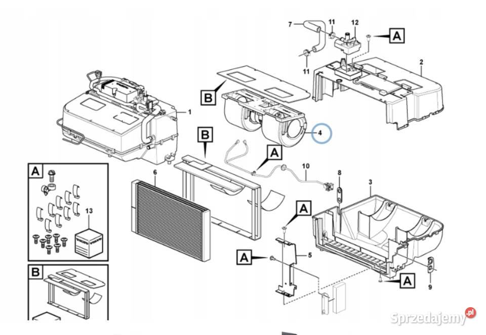 Silnik dmuchawy VOLVO 15073261 OEM Ogrzewanie i klimatyzacja Gądki