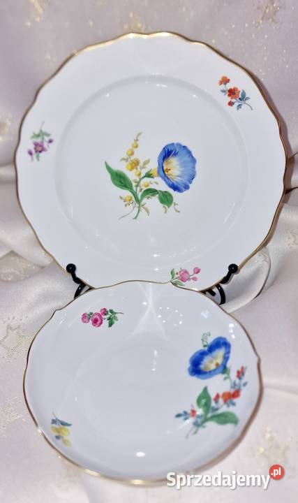 MeissenMiśni porcelanowe trio śniadaniowe Sadurki