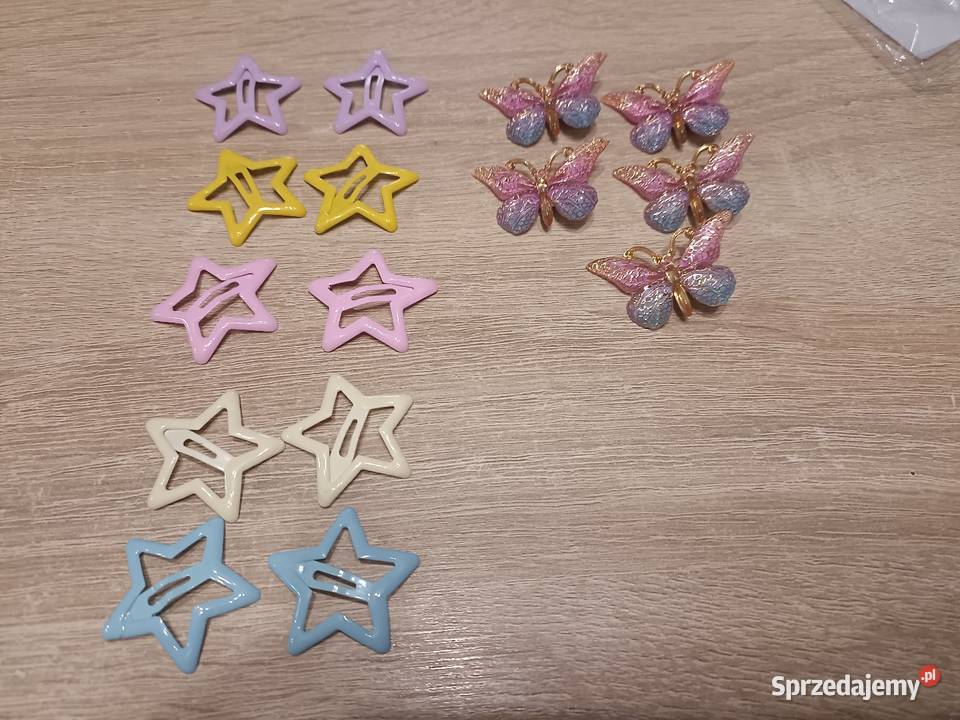 Zestaw 15 spinek gwiazdki i motylki Kwidzyn