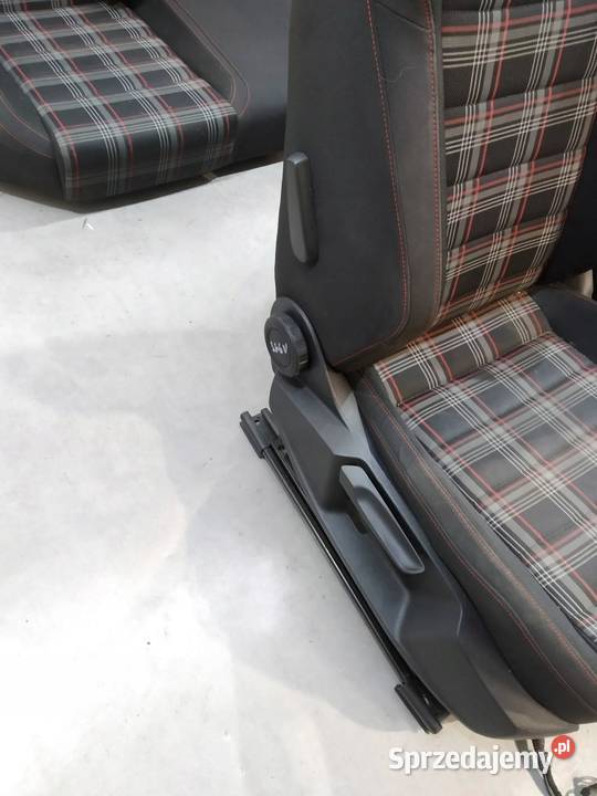 FOTELE PRZÓD KANAPA GTI CZERWONE GRZANE HB 5D