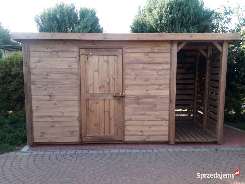 Domek narzędziowy 3 x 15m drewutnia 1 x 15m z Architektura ogrodowa Kalety