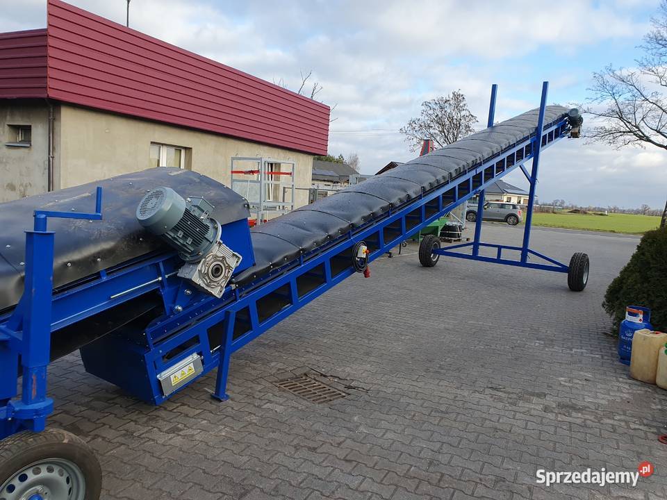 Przenośnik taśmowy Taśmociąg rozładunek wagonów Środa Wielkopolska