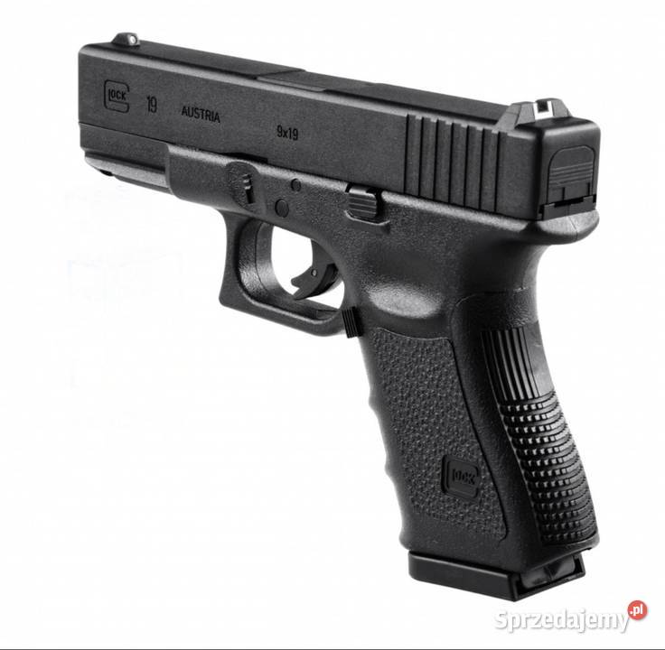 Wiatrówka Pistolet GLOCK 19 45mm BB CO2 Sporty strzeleckie i myślistwo Gliwice