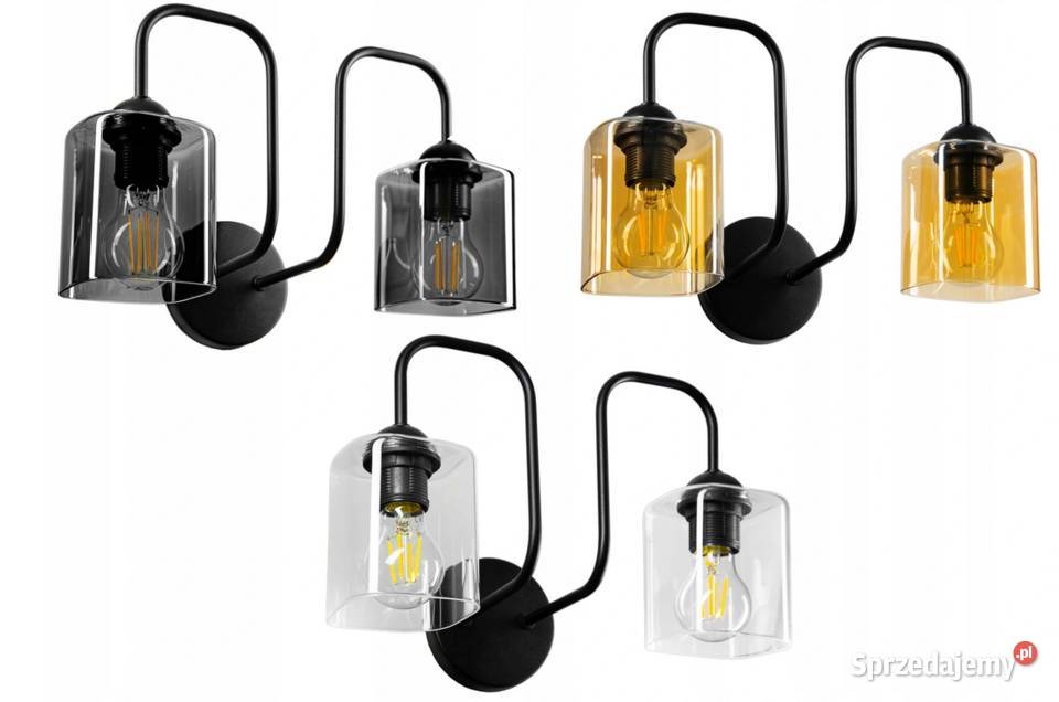 Kinkiet szklany podwójny KOLORY LOFT lampa Choroszcz