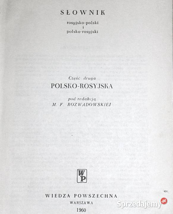Słownik polsko rosyjski rosyjsko polski Pozostałe Chełm