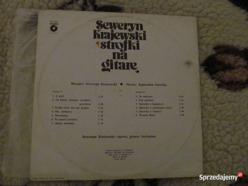 Seweryn Krajewski strofki na gitarę płyta winyl Lublin